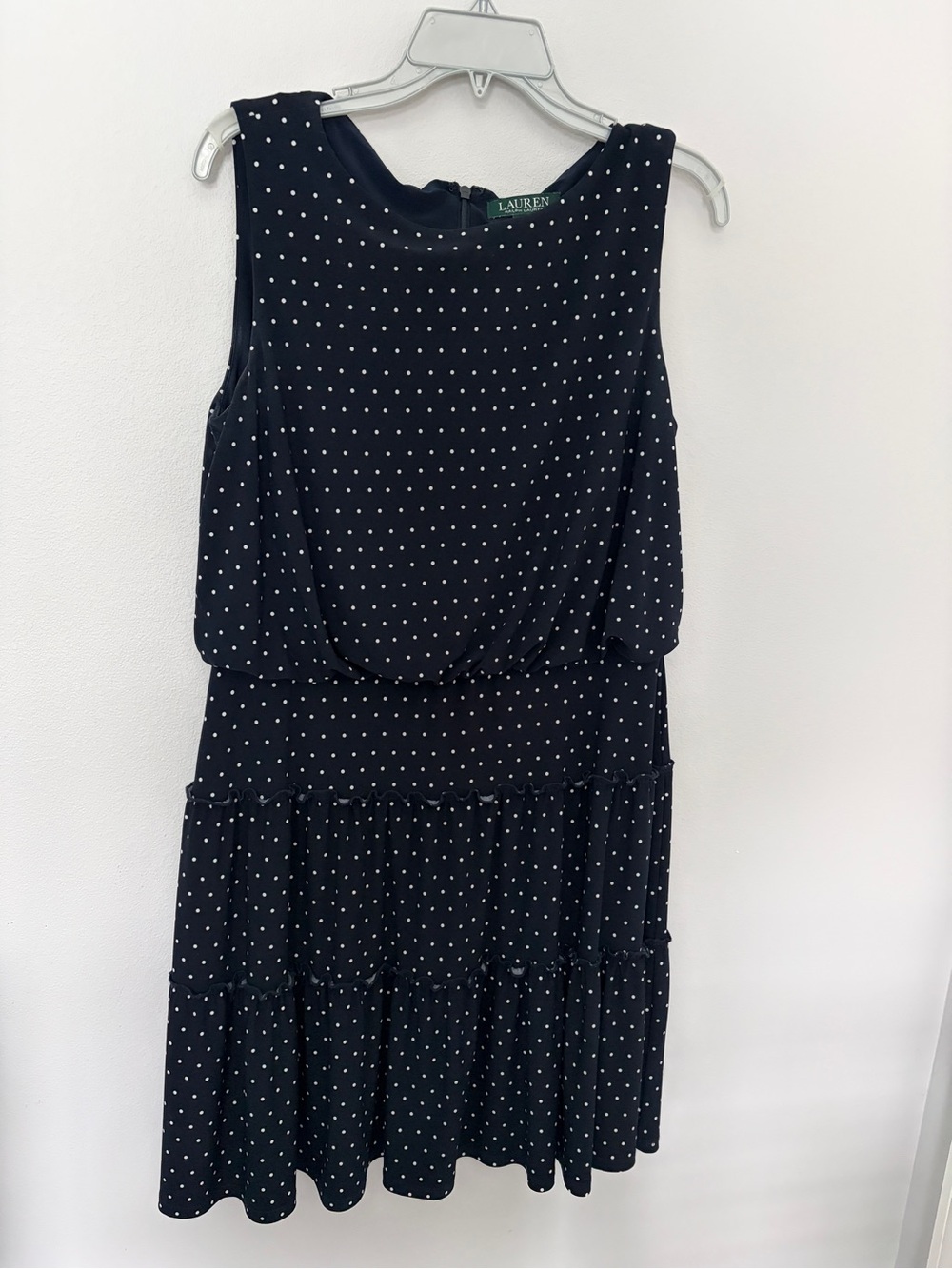 Ralph Lauren Navy Dress with White Polka Dots